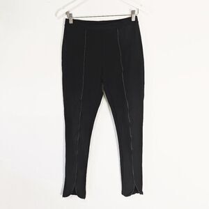 CLEARANCE - Joseph Ribkoff Black Ponte Knit Front Seam Legging with Tulip Hem